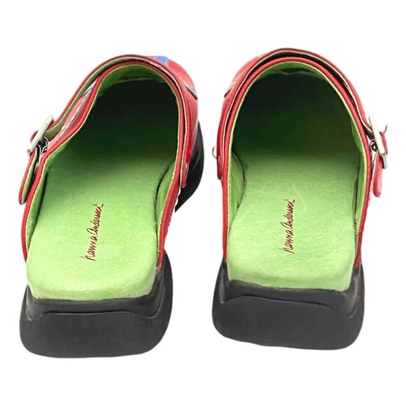 Hannah Anderson Girls Clogs Red Horse Size 36 EU 3.5Y USA Leather - Picture 8 of 10